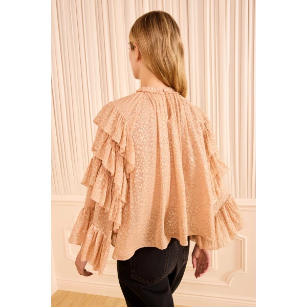 Ulla Johnson Elara Ruffle Top in Cosmos