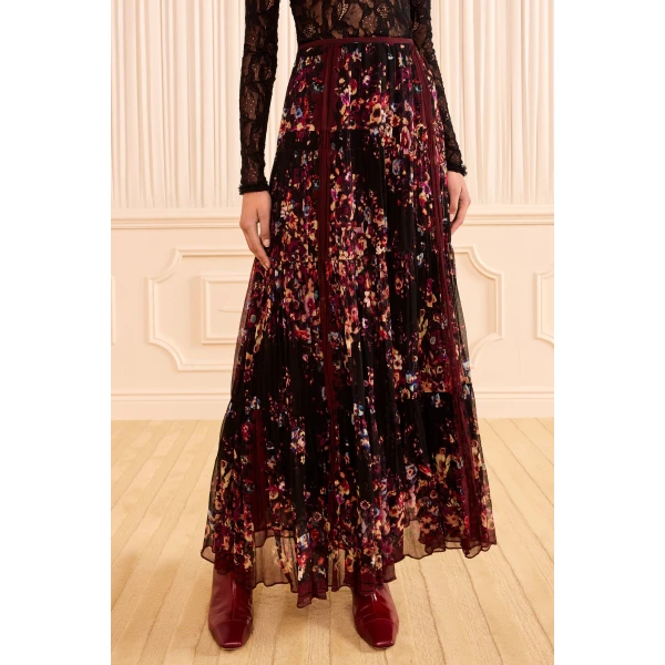 Ulla Johnson Gaelle Maxi Skirt in Amaranthus