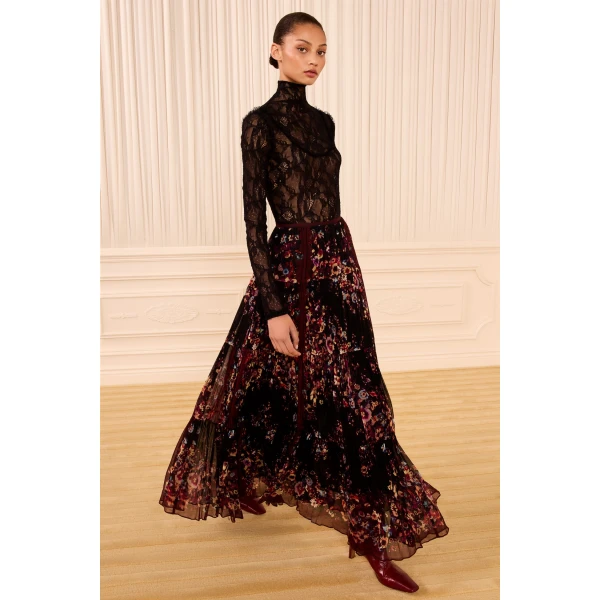 Ulla Johnson Gaelle Maxi Skirt in Amaranthus