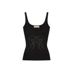 Ulla Johnson Ingrid Knit Tank Top in Noir | Sleeveless | Coveti