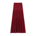 Ulla Johnson Lilah Midi Knit Skirt in Garnet | Midi Skirts | Coveti