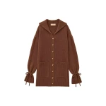 Ulla Johnson Makila Knit Cardigan in Clove | Cardigan | Coveti