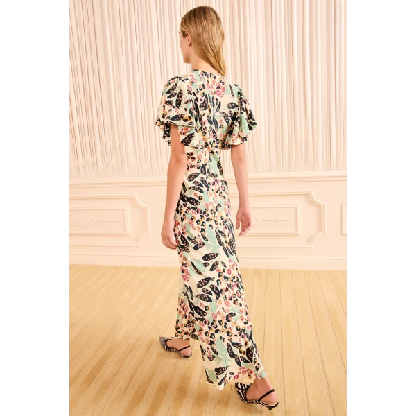 Ulla Johnson Mariam Flutter Sleeve Dress in Calla Lily