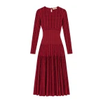 Ulla Johnson Maribel Knit Dress in Garnet | Midi Dresses | Coveti