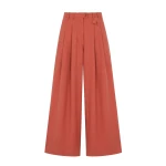 Ulla Johnson Motherwell Wide Leg Trouser in Bronze | Wide leg pants | Coveti
