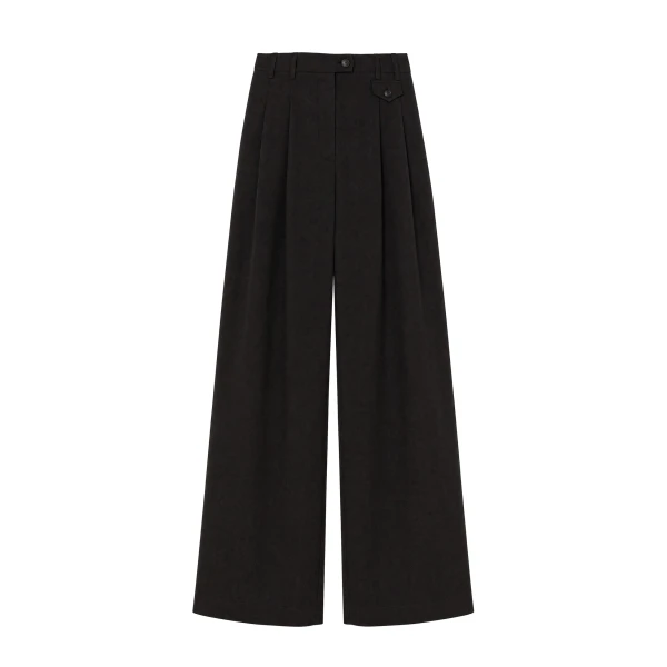 Motherwell Wide Leg Trouser in Noir