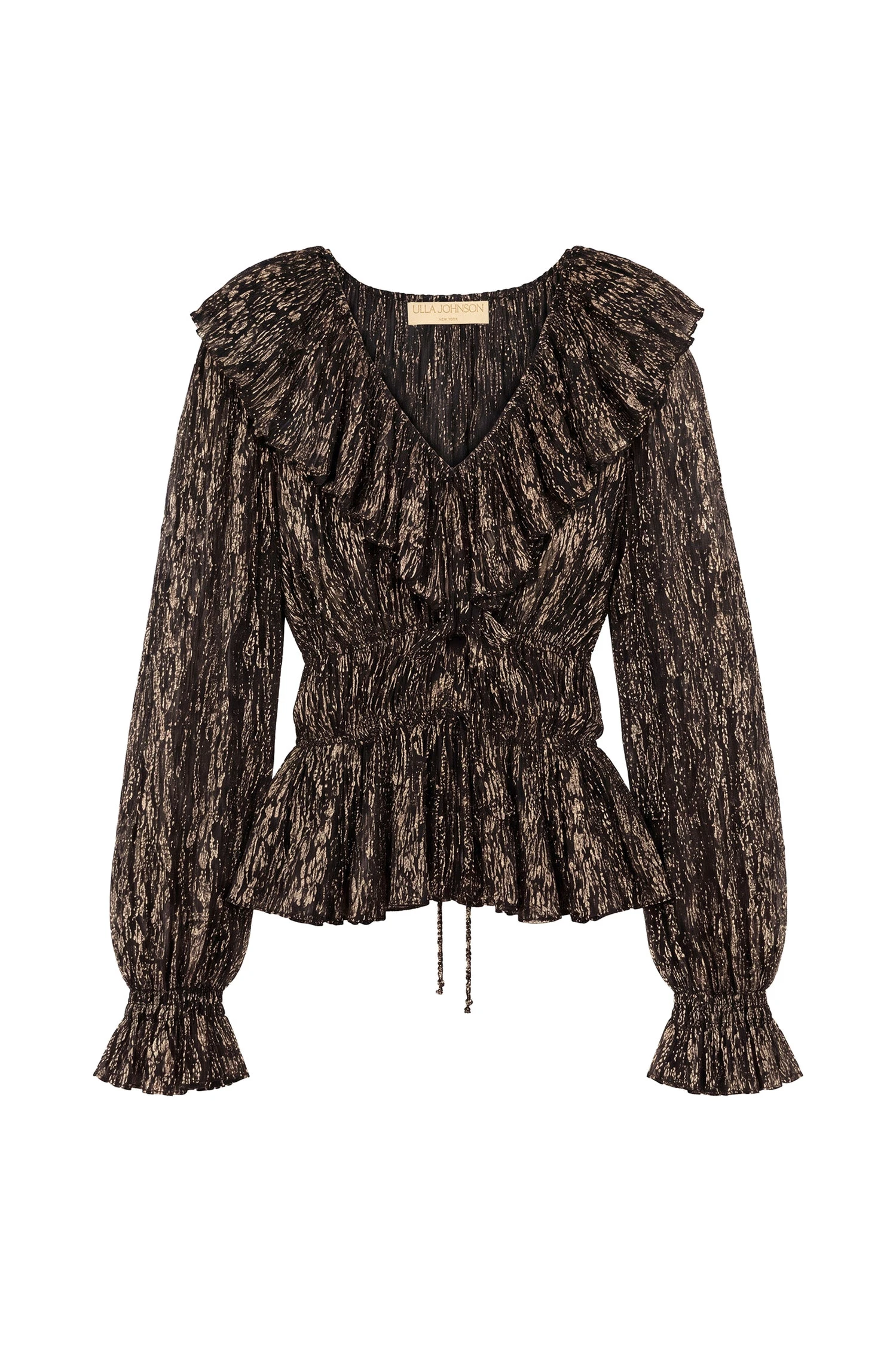 Ulla Johnson Odilia Ruffled Blouse in Noir Ulla Johnson Odilia Ruffled Blouse in Noir | Blouse | Coveti