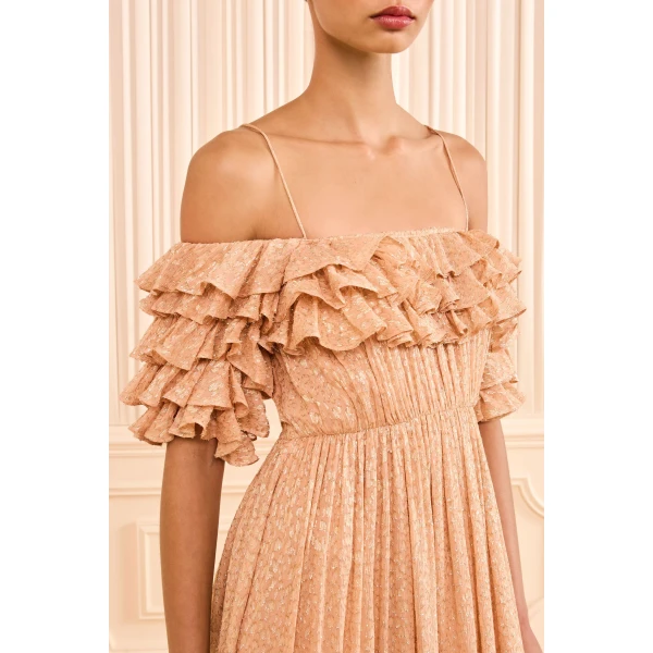 Ulla Johnson Persephone Off the Shoulder Gown in Cosmos