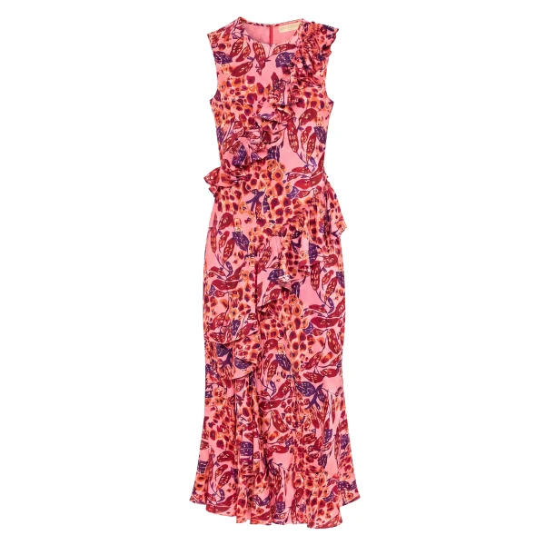 Ulla Johnson Rory Dress in Azalea | Midi Dresses | Coveti