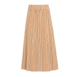 Ulla Johnson Rosenne Midi Skirt in Fawn Stripe | Midi Skirts | Coveti