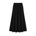 Ulla Johnson Rosina Midi Knit Skirt in Noir | Midi Skirts | Coveti