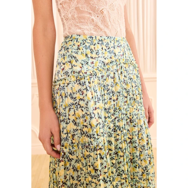 Ulla Johnson Samira Midi Skirt in Acacia