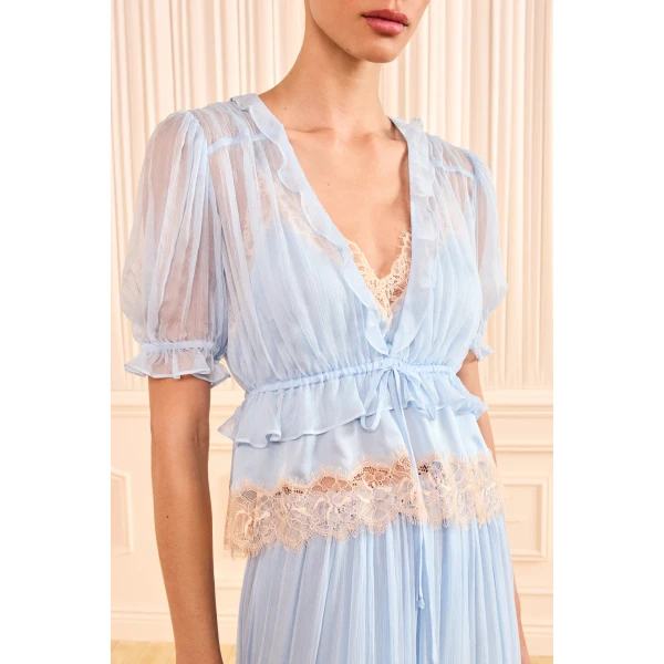 Ulla Johnson Selene Puff Sleeve Top in Hydrangea