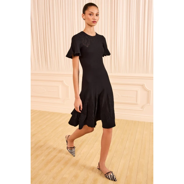 Ulla Johnson Tahlia Knit Mini Dress in Noir