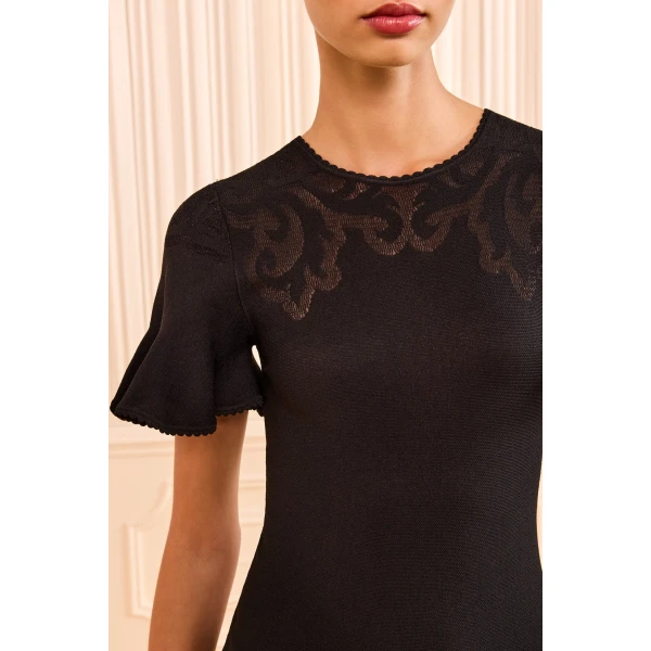 Ulla Johnson Tahlia Knit Mini Dress in Noir