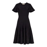 Ulla Johnson Tahlia Knit Mini Dress in Noir | Midi Dresses | Coveti