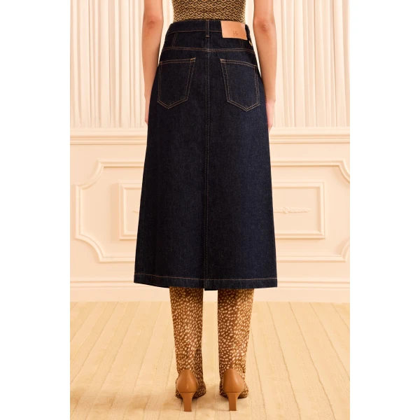 Ulla Johnson The Lisbet Denim Skirt in Tigris