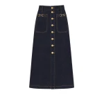 Ulla Johnson The Lisbet Denim Skirt in Tigris | Denim Skirts | Coveti