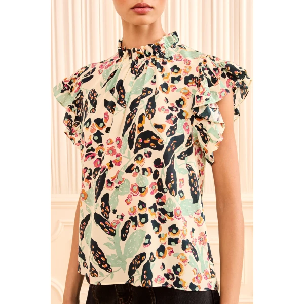 Ulla Johnson Twyla Ruched Top in Calla Lily