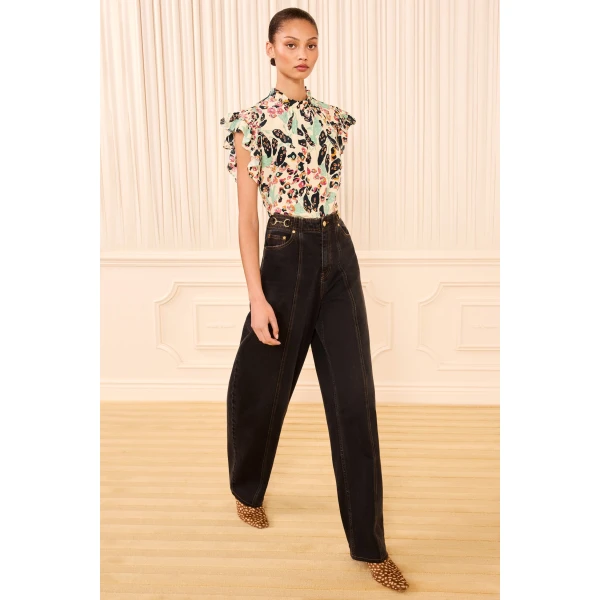 Ulla Johnson Twyla Ruched Top in Calla Lily