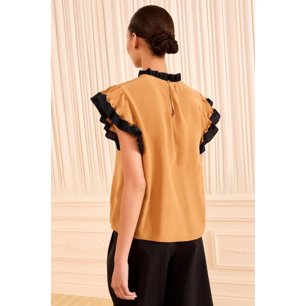 Ulla Johnson Twyla Ruched Top in Canyon