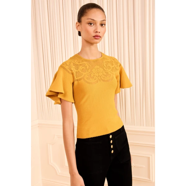 Ulla Johnson Vara Knit Top in Topaz