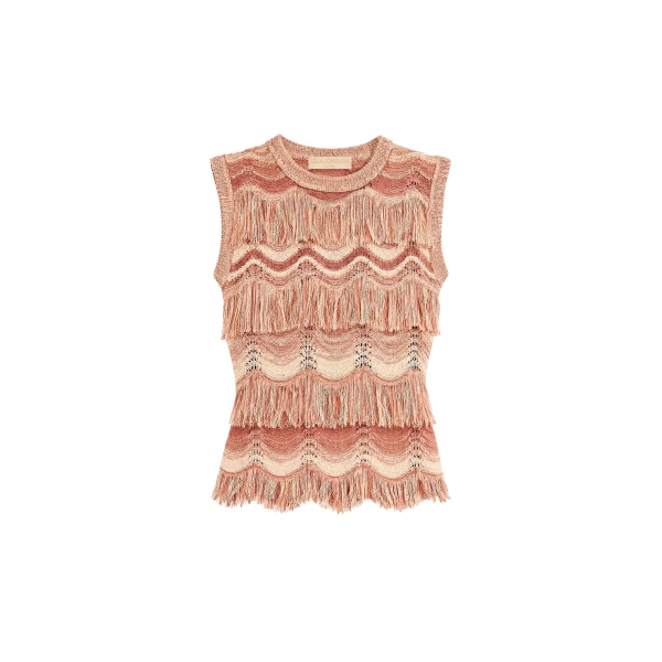 Vida Knit Top in Terracotta Rose