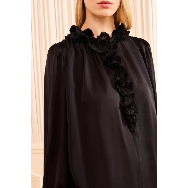 Ulla Johnson Willhemina Blouse in Noir
