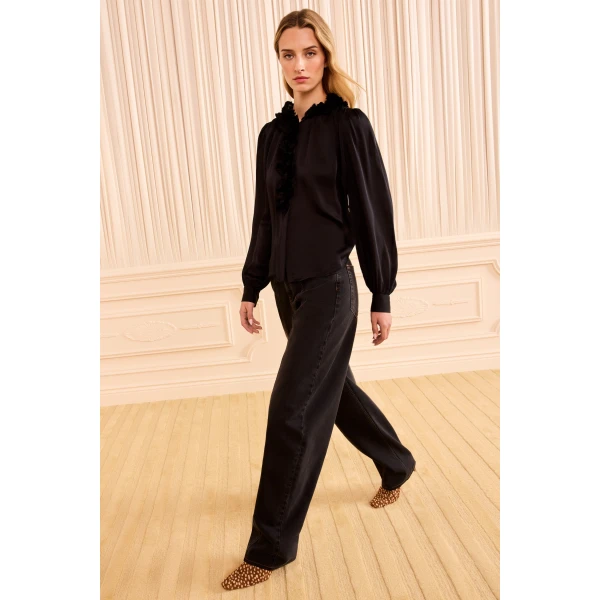 Ulla Johnson Willhemina Blouse in Noir