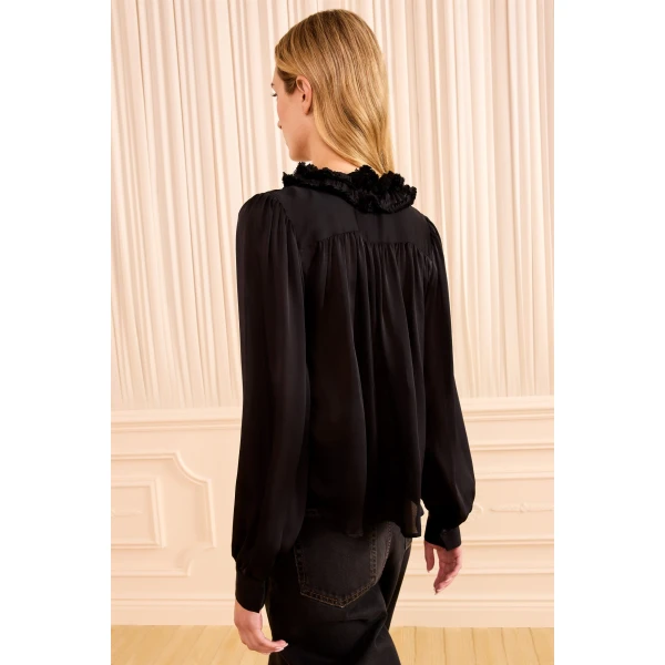 Ulla Johnson Willhemina Blouse in Noir