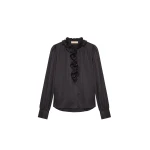 Ulla Johnson Willhemina Blouse in Noir | Blouse | Coveti
