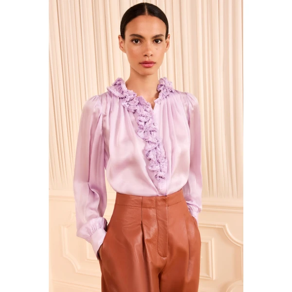 Ulla Johnson Willhemina Blouse in Wisteria