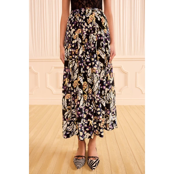 Ulla Johnson Yvette Midi Skirt in Botanica