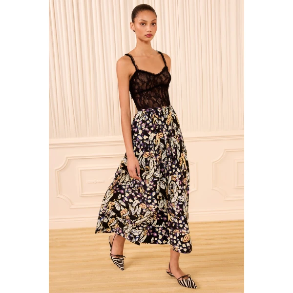 Ulla Johnson Yvette Midi Skirt in Botanica