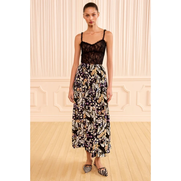 Ulla Johnson Yvette Midi Skirt in Botanica
