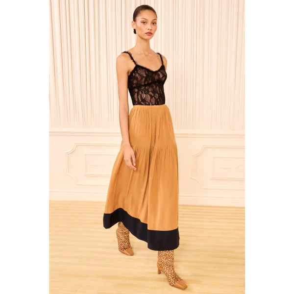 Ulla Johnson Yvette Midi Skirt in Canyon