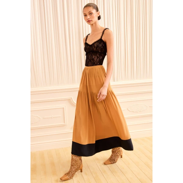 Ulla Johnson Yvette Midi Skirt in Canyon
