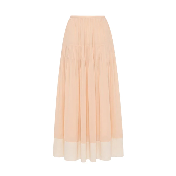 Yvette Midi Skirt in Peony
