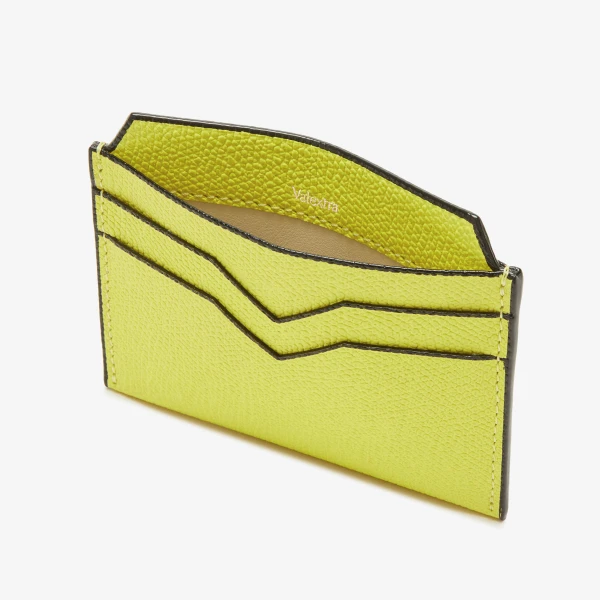 Valextra 4CC Card Case in Citrine Yellow | Cases | Coveti