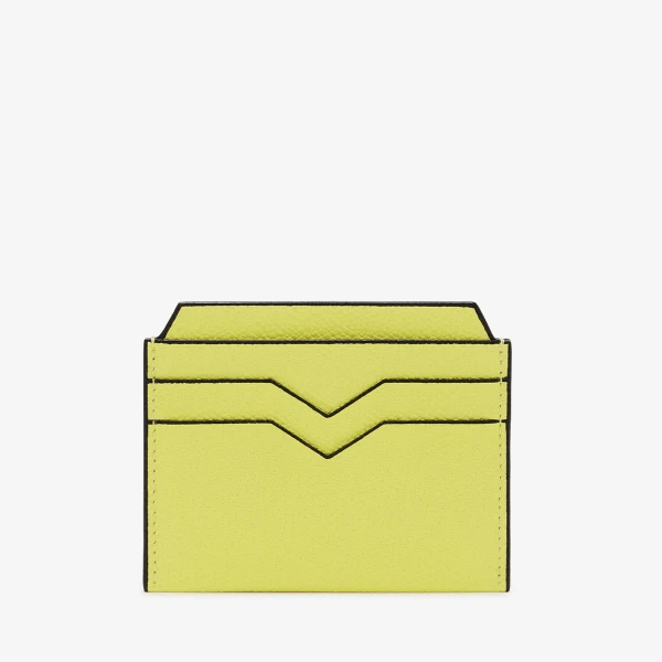 Valextra 4CC Card Case in Citrine Yellow | Cases | Coveti