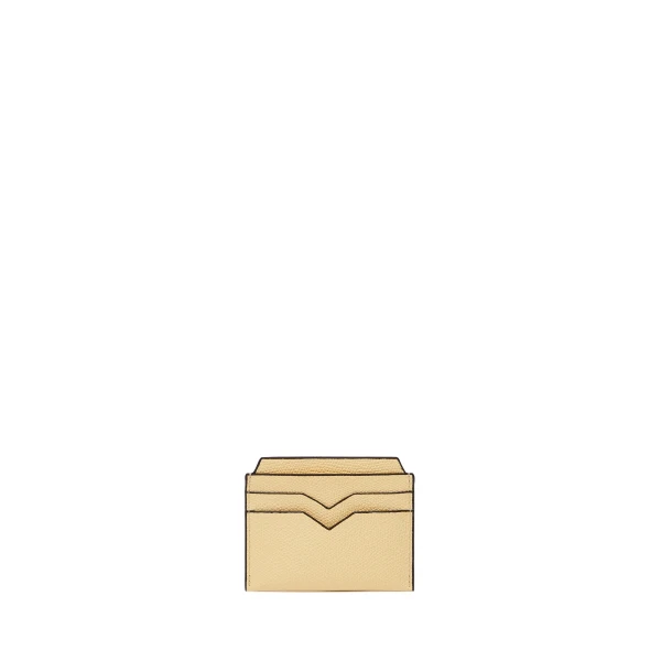 4CC Card Case in Cream Yellow