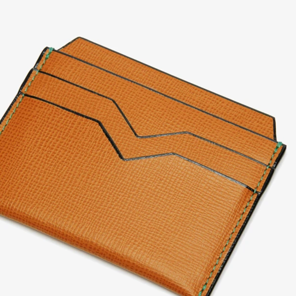 Valextra 4CC Card Case in Havana Brown | Cases | Coveti