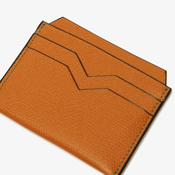 Valextra 4CC Card Case in Havana Brown | Wallets & Purses | Coveti