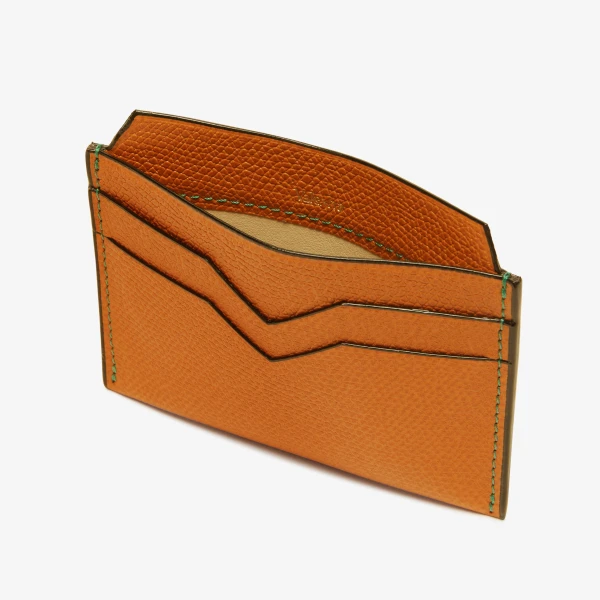 Valextra 4CC Card Case in Havana Brown | Wallets & Purses | Coveti