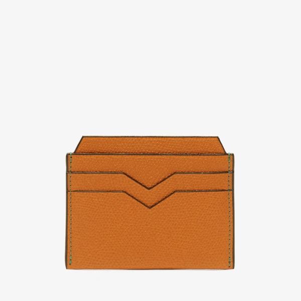 Valextra 4CC Card Case in Havana Brown | Wallets & Purses | Coveti