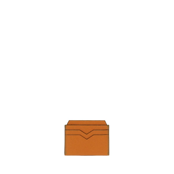 Valextra 4CC Card Case in Havana Brown | Wallets & Purses | Coveti
