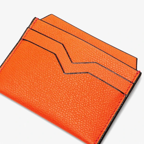 Valextra 4CC Card Case in Lobster Red | Wallets & Purses | Coveti