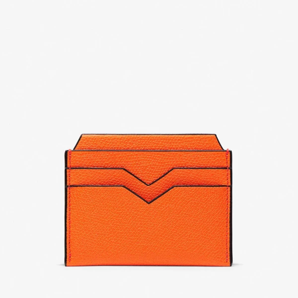 Valextra 4CC Card Case in Lobster Red | Wallets & Purses | Coveti