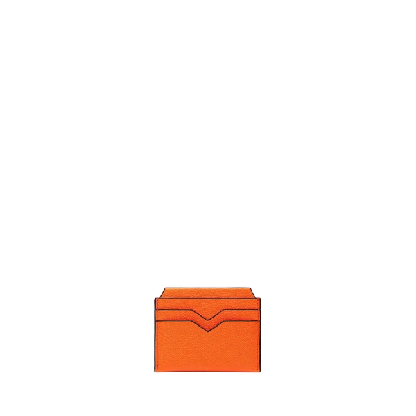 Valextra 4CC Card Case in Lobster Red | Wallets & Purses | Coveti