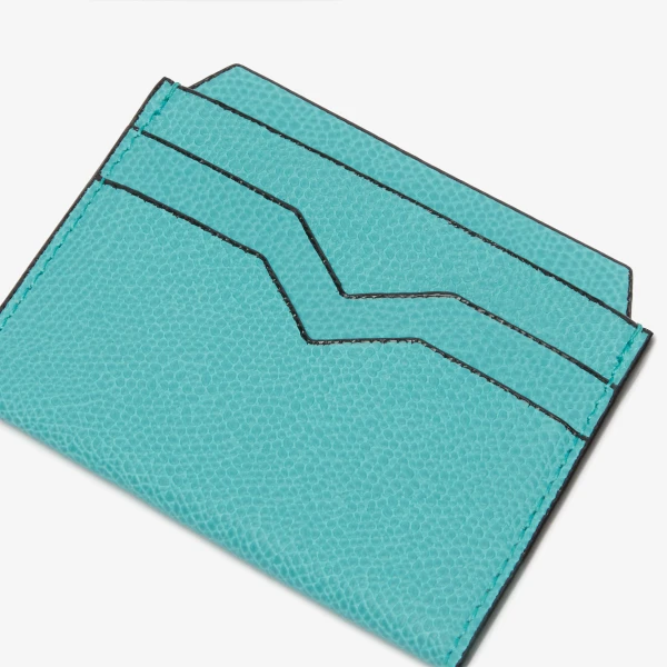 Valextra 4CC Card Case in Ocean Blue | Wallets & Purses | Coveti